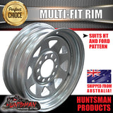 14" GALVANISED BOAT TRAILER WHEEL RIM- 5 STUD MULTI FIT. SUITS FORD & HT HOLDEN