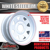 13" WHITE POWDER COATED TRAILER CARAVAN WHEEL RIM- HT HOLDEN