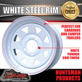 13" WHITE POWDER COATED TRAILER CARAVAN WHEEL RIM- HT HOLDEN