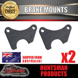 2x 39mm Round Trailer 10" Hydraulic Mechanical Caliper Disc Brake Mounts Flange