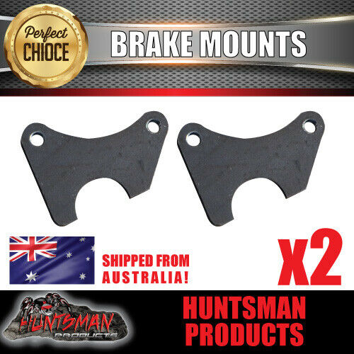 2x 45mm Round Trailer 10" Hydraulic Mechanical Caliper Disc Brake Mounts Flange