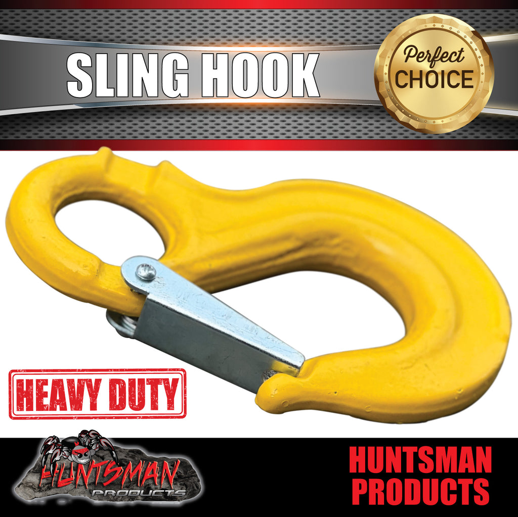 2 x 8mm 2.0t Hammerlock + Eye Sling Hooks For Caravan Trailer Chain Co ...