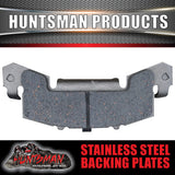 X2 pair stainless Huntsman Products replacement trailer brake pads. suit 2 calipers