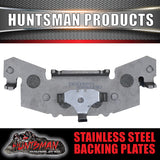 X2 pair stainless Huntsman Products replacement trailer brake pads. suit 2 calipers