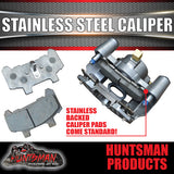 x2 Huntsman Products Stainless Steel Trailer Hydraulic Disc Brake Calipers Suits Kodiak