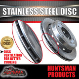 Stainless Steel Trailer Hydraulic Ventilated Disc 6 Stud L/C Brake Kit. S/S Pads