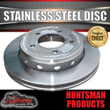 Stainless Steel Trailer Hydraulic Ventilated Disc 5 Stud L/C Brake Kit. S/S Pads