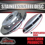 Stainless Steel Trailer Hydraulic Ventilated Disc 5 Stud L/C Brake Kit. S/S Pads