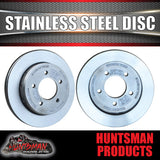 x2 Huntsman 12" Stainless 5 Stud L/C Ventilated Boat Trailer Slip Over Discs