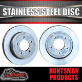 x2 Huntsman 10.9" Stainless 5 Stud Ford Ventilated Slip Over Discs Fits Kodiak Deemaxx
