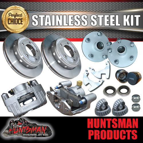 Stainless Steel Full Trailer Hydraulic Ventilated Disc 5 Stud L/C Brake Kit