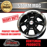 15x6 6 Stud 6/139.7 Storm +35 Alloy Mag Wheel For Caravan Camper