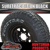 265/70R16 Suretrac A/T Tyre on16" Black Steel Rim. 265 70 16