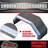 TRAILER GUARDS & STEPS -SINGLE AXLE 250mm- SMOOTH STEEL