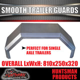 TRAILER GUARDS & STEPS -SINGLE AXLE 250mm- SMOOTH STEEL