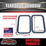 Caravan Teardrop Door Replacement Glass Panel & Trims. 510mm x 320mm