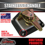 T Handle Locks With Studs. Stainless Steel, Flush Mount,