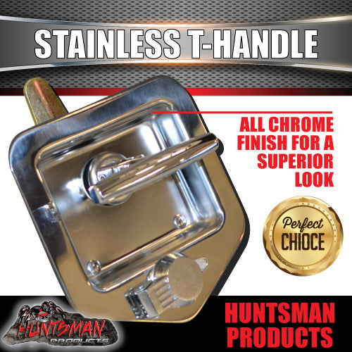 X2 T Handle Locks With Studs. Stainless Steel, Flush Mount,