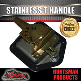 x10 Chrome T Handle Locks. Flush Mount Stainless Steel. Tool Box Trailer Canopy