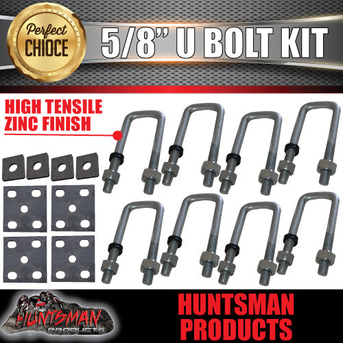 Tandem Trailer Caravan 50mm X 150mm 5/8" BSW High Tensile U bolt kit