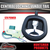 2x 12 Volt Power Operated Black Whale Tail T Handle Folding Lock