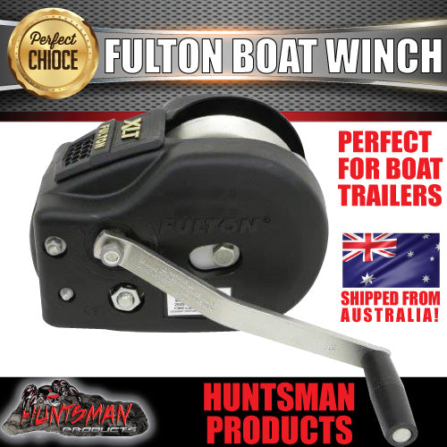 Fulton 2600Lb (1181kg) 2 Speed Winch 20' (6m) Strap. Black Cover