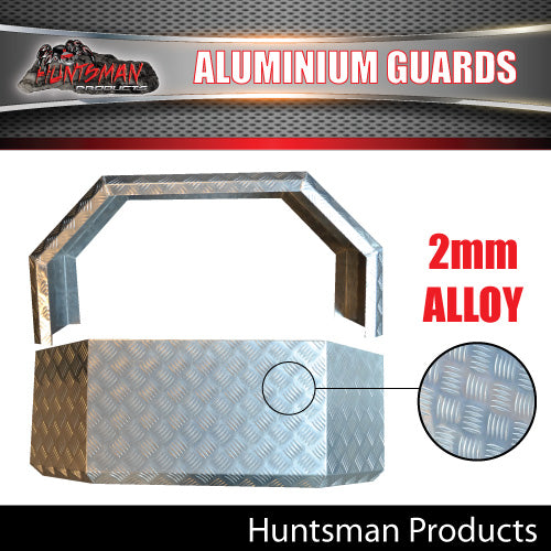 TRAILER GUARDS - OFF ROAD 330mm -  SINGLE AXLE - ALLOY CHEQUER PLATE