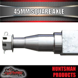 Galvanised Trailer Caravan Solid Axle 45mm Square 71". 1805mm. 1400Kg. Suit SL Bearings
