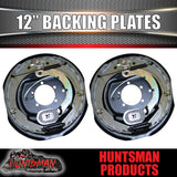 2x 12" Trailer Caravan Electric Brake Backing Plates. Quality Strong Magnets