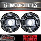 2x 12" Trailer Caravan Electric Brake Backing Plates. Quality Strong Magnets