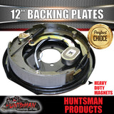 2x 12" Trailer Caravan Electric Brake Backing Plates. Quality Strong Magnets