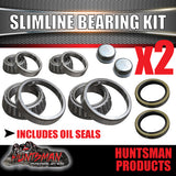 x2 (S/L) Ford Trailer Wheel Bearing Kits With Oil Seals & Dust Caps