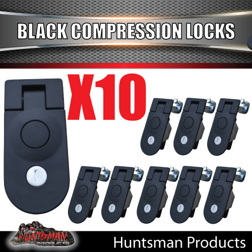 x10 Large Black Compression Lock Rounded End for Tool Box Camper Trade ...