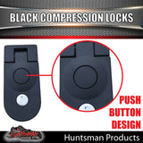 x8 Large Black Compression Lock Rounded End for Tool Box Camper Tradesman Trailer
