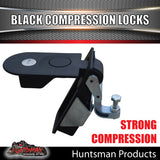 x8 Large Black Compression Lock Rounded End for Tool Box Camper Tradesman Trailer