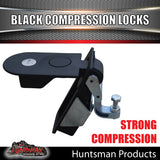 x10 Large Black Compression Lock Rounded End for Tool Box Camper Tradesman Trailer