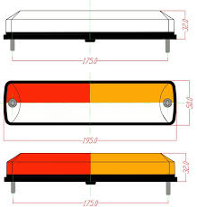 Roadvision Stop/Tail/Indicator/Reverse LED Trailer Truck Rear Strip Light Lamp BR200LRARW