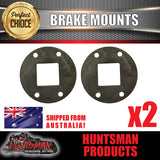 2x 45mm Square Trailer Axle Hydraulic Drum Brake Mount Flange Plate