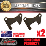 2x 40mm Square Trailer 10" Hydraulic Mechanical Caliper Disc Brake Mounts Flange