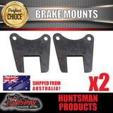 2x 40mm Square Trailer 12" Hydraulic Mechanical Caliper Disc Brake Mount Flange