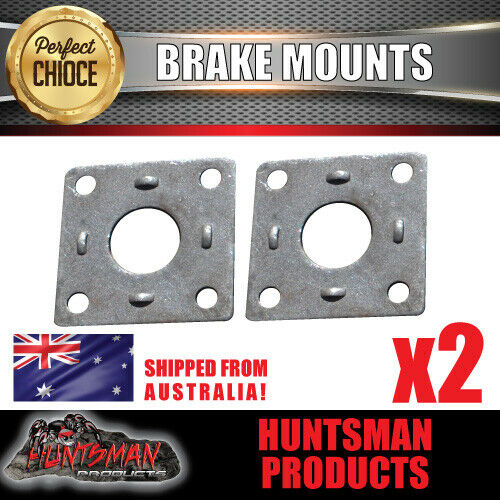 2x 45mm Round Trailer Axle Caravan Electric Mechanical Brake Mount Flange Plate