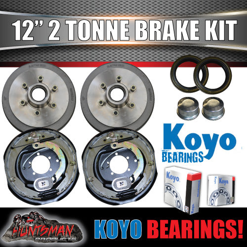 12" 2 TONNE TRAILER/CARAVAN ELECTRIC BRAKE KIT SUIT AL-KO JAPANESE BEARINGS