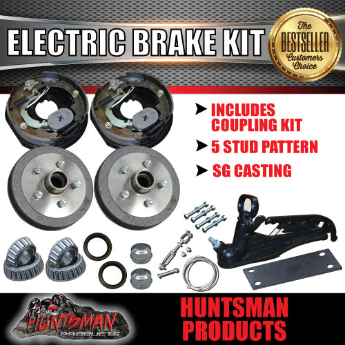 10" 5 Stud Trailer Electric Drum Brake & Coupling Kit.