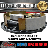 10" Trailer Electric Brake, Coupling Kit & p3 Controller + Japanese Bearings!