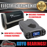 10" Trailer Electric Brake, Coupling Kit & p3 Controller + Japanese Bearings!
