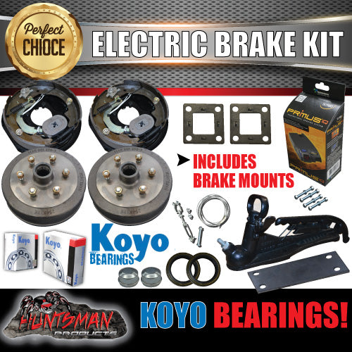 6 Stud 10" Trailer Electric Brake & Coupling Kit & IQ Controller. KOYO Bearings