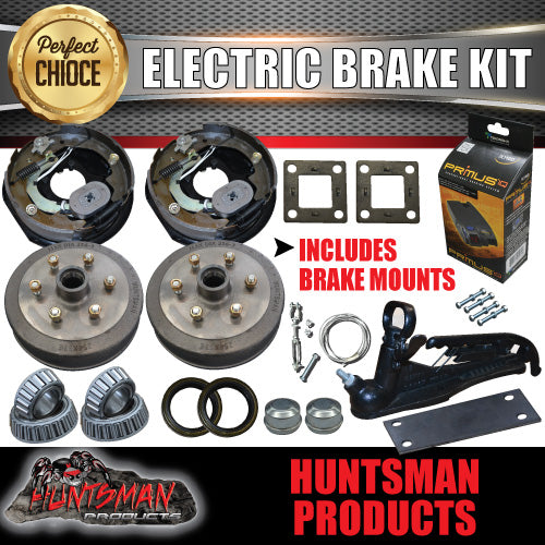 6 Stud 10" Trailer Electric Brake Kit inc Coupling Kit & IQ Controller.