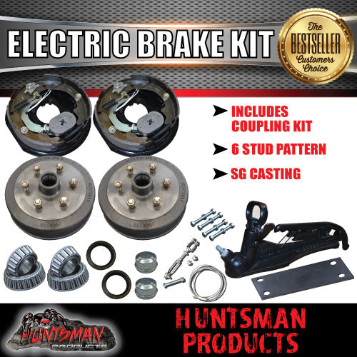 10" 6 Stud Trailer Electric Drum Brake & Coupling Kit.