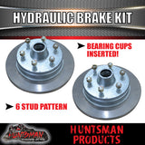 12" Galvanised 6 Stud Boat Trailer Mechanical Disc Brake Kit. KOYO Bearings