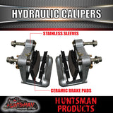 12" Trailer 5 Stud Hydraulic Disc Brake Kit With Full coupling & hyd Line kit suit Landcruiser stud pattern
